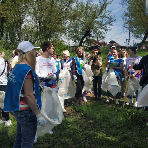 Акция "Вода России" в селе Ильинском Московской области (городской округ Красногорск), 15 мая 2021 года
